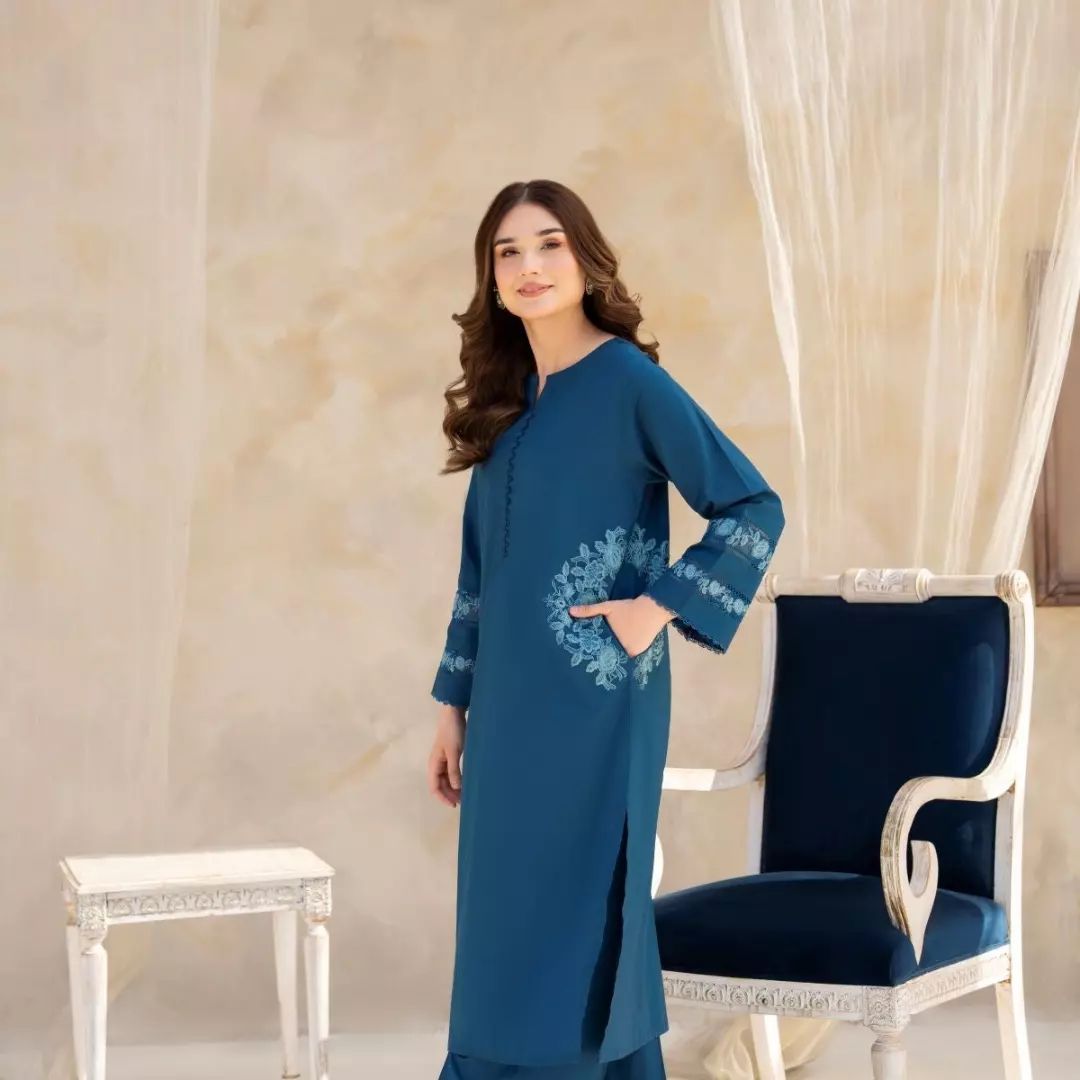 Chic embroided 2 peice