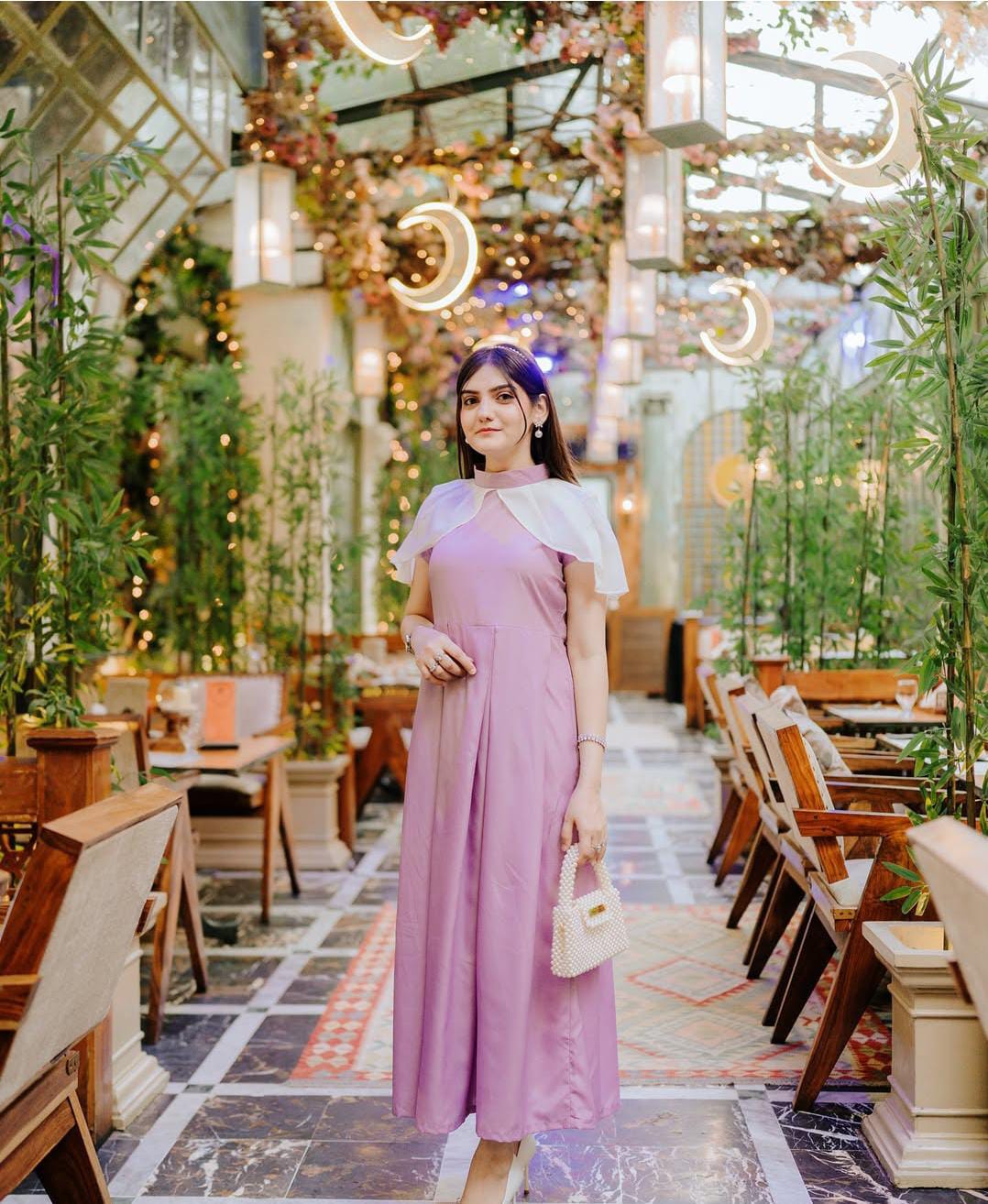 pink elegant frok