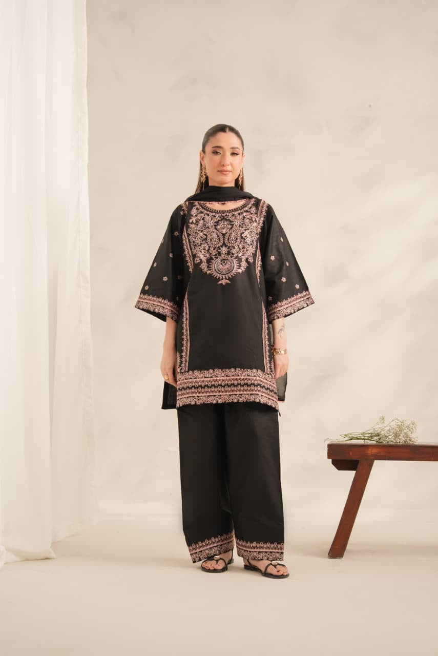 Zebra embroidery 3pc