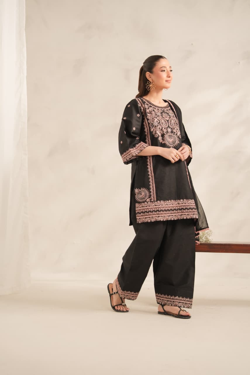 Zebra embroidery 3pc