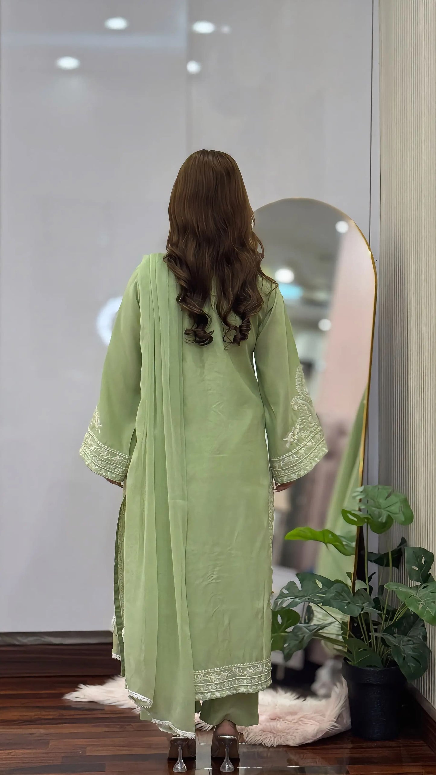 PISTA SAPPHIRE EMBROIDERED 3PC*