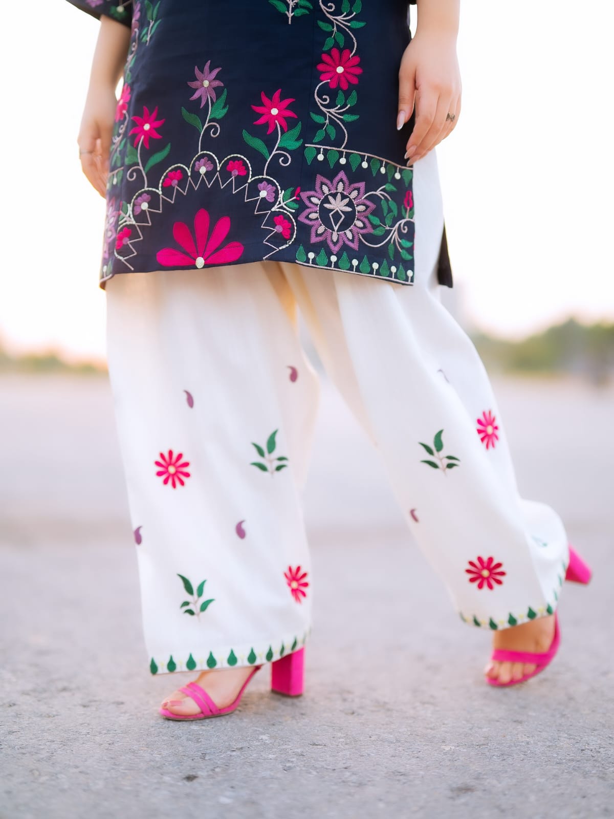 Dananeer embroidery 2 peice