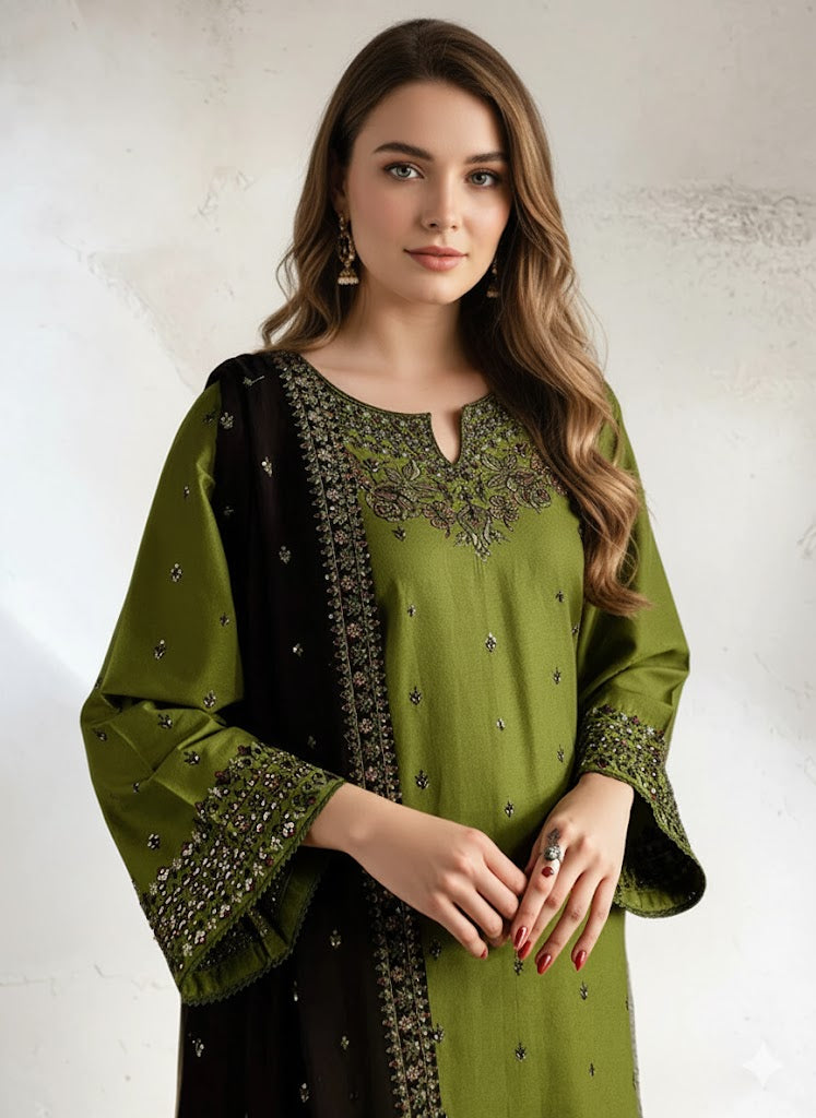MaYal embroided 3 peice dress