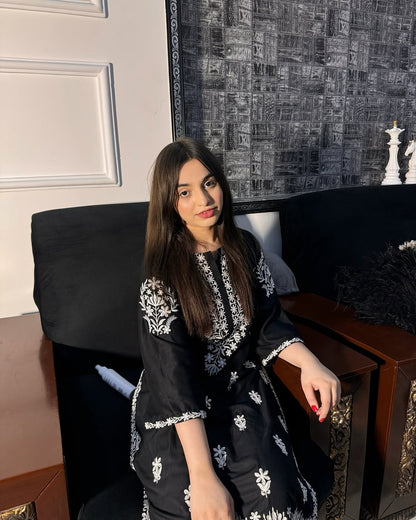 Embroided chicken kari kurti