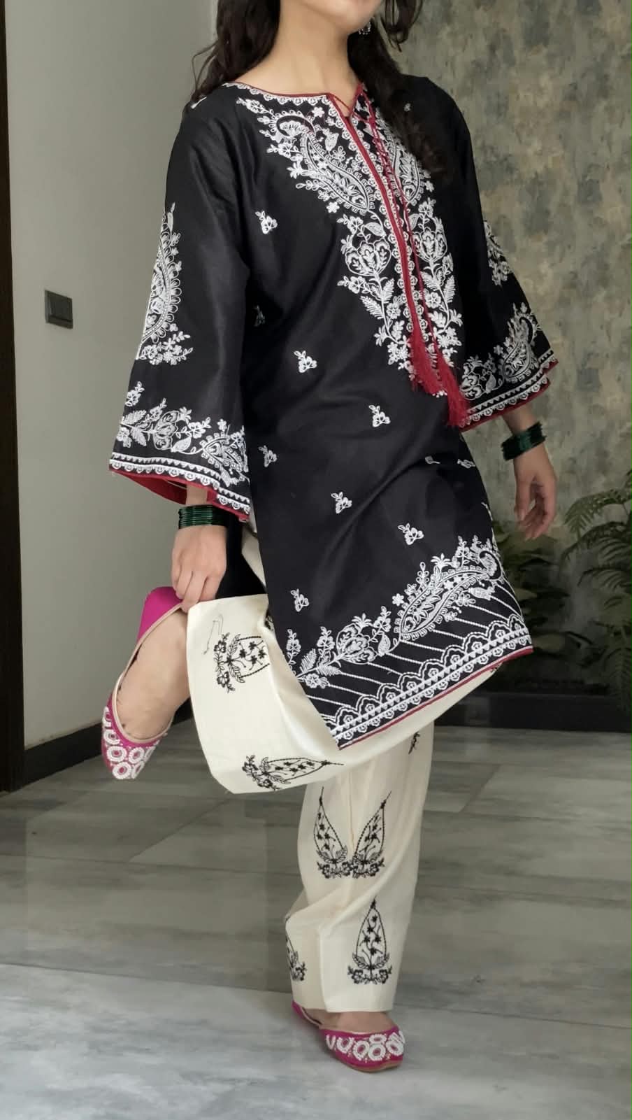 SAFEER EMBROIDERY 2PC (FARSHI)