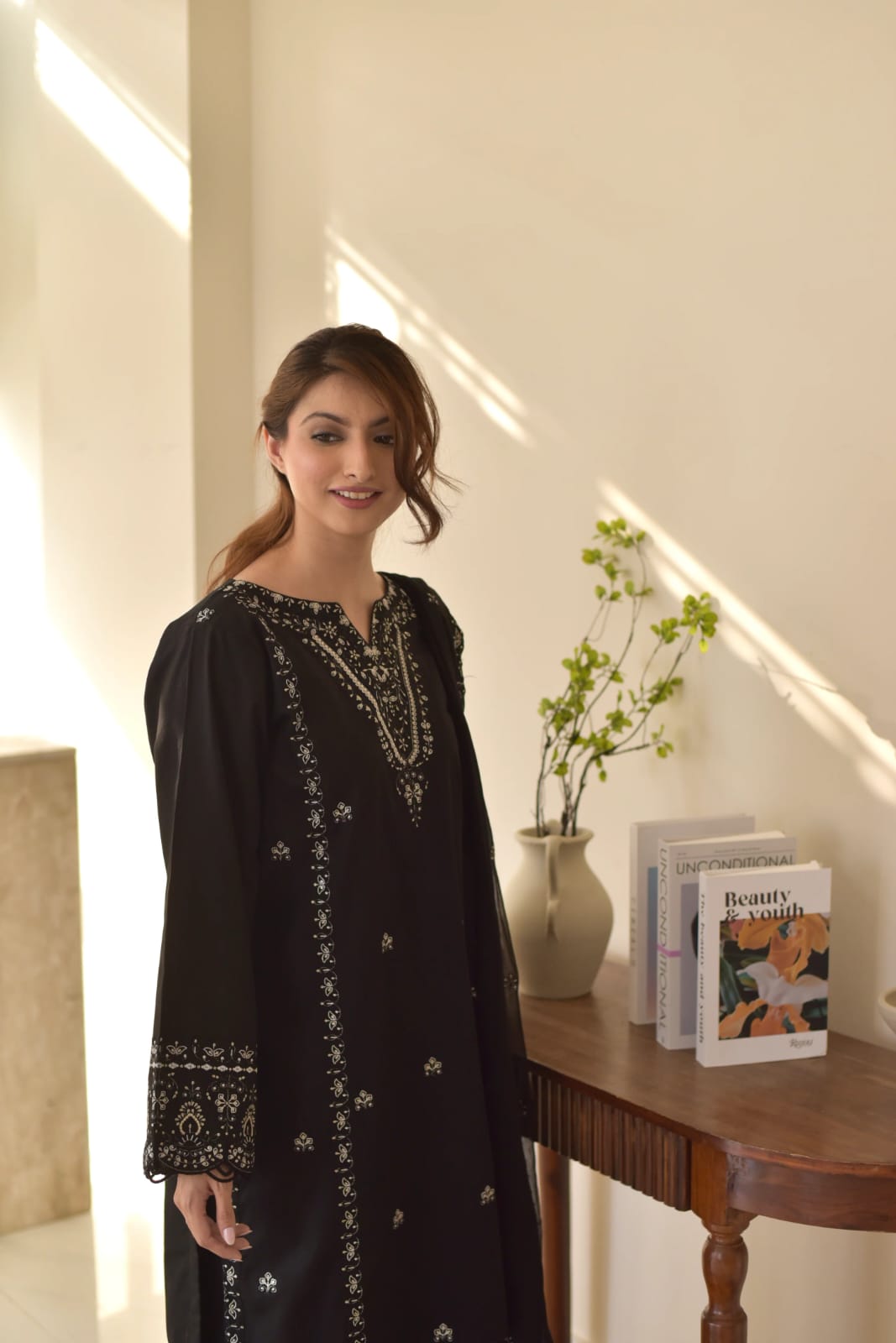 BAREEN 3pc embroidery Dress