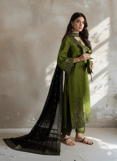 MaYal embroided 3 peice dress