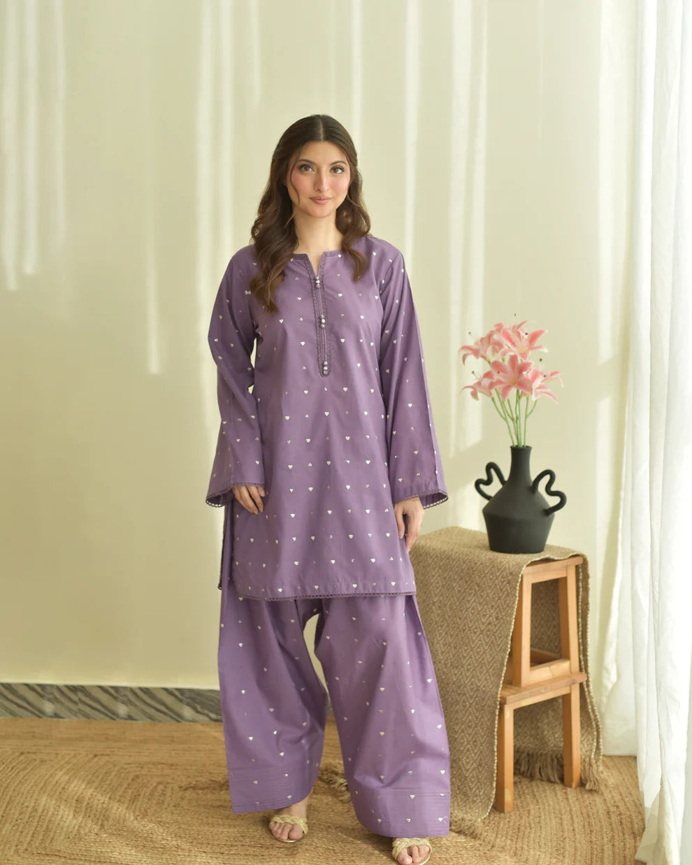 DILARA PURPLE EMBROIDERED 3PC (FARSHI)*