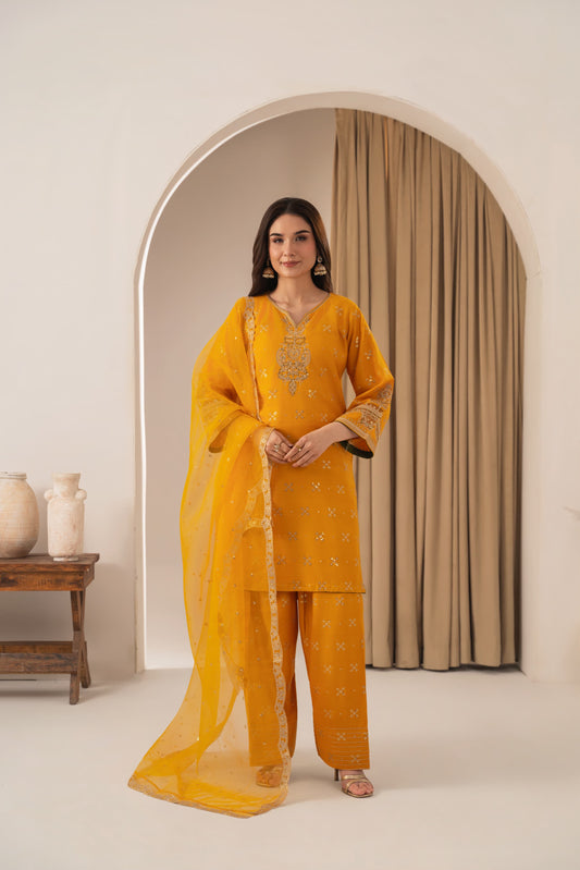 SONA EMBROIDERED 3PC (FARSHI)*