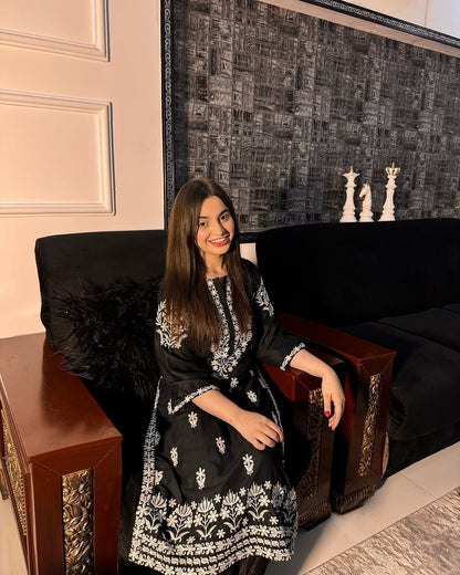 Embroided chicken kari kurti