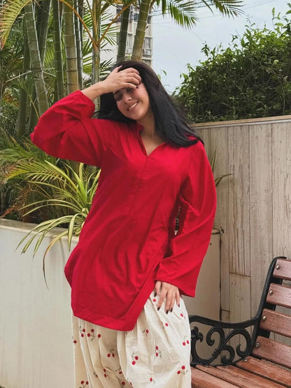 Cherry Embroided 2 peice dress