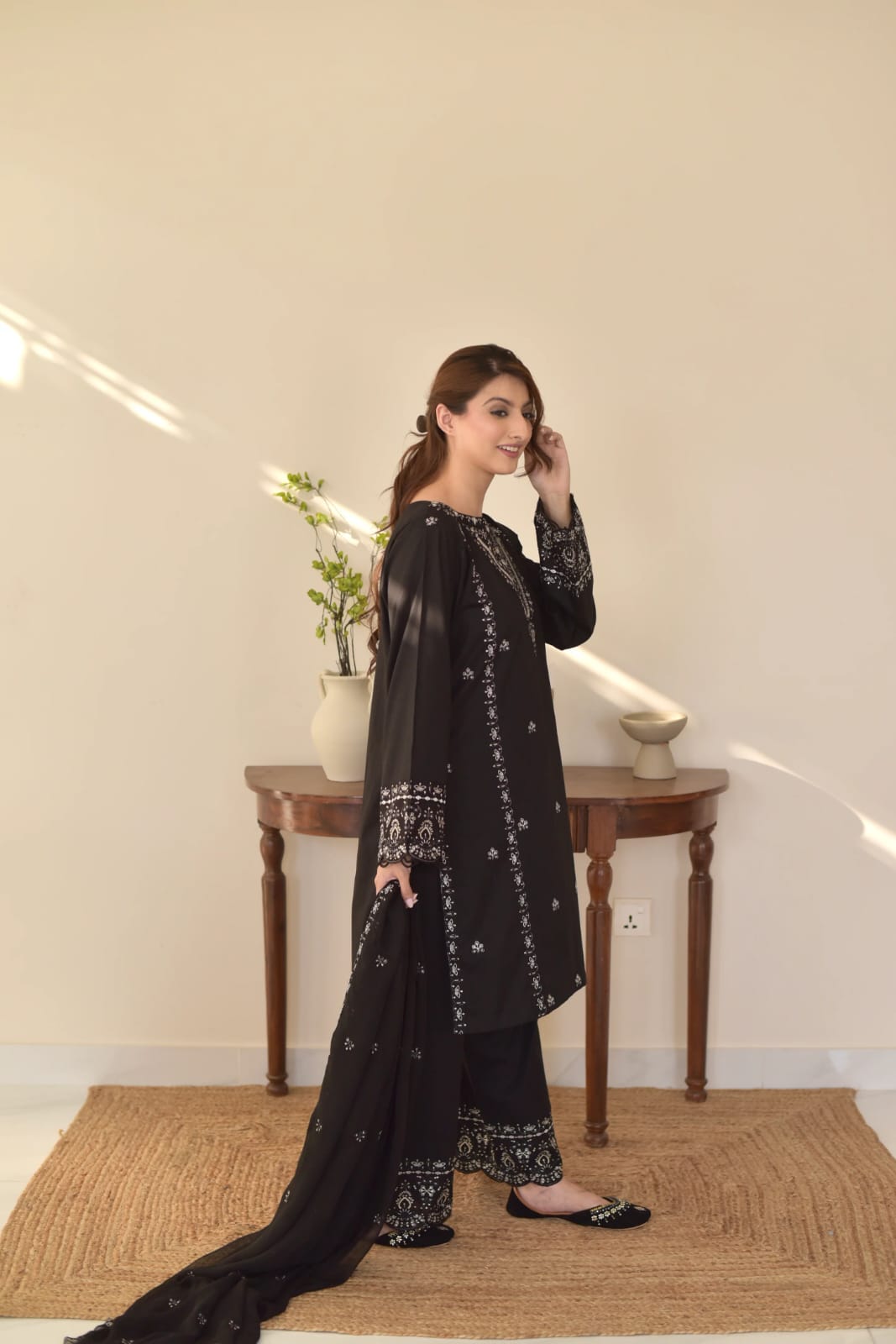 BAREEN 3pc embroidery Dress