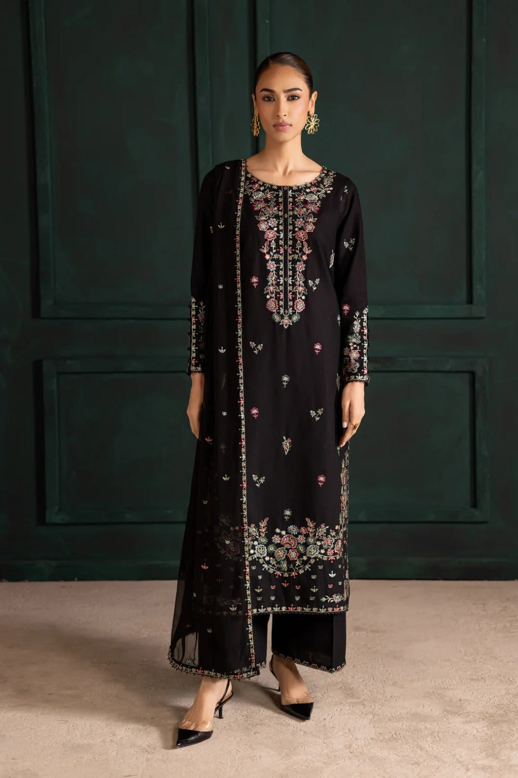 NAYAB EMBROIDERED 3PC*